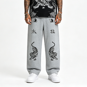 <span class=keywords><strong>Pantalon</strong></span> ample décontracté unisexe à imprimé vintage Tiger Tai Chi, <span class=keywords><strong>pantalon</strong></span> cargo baggy pour homme et <span class=keywords><strong>femme</strong></span> - Product Image 1