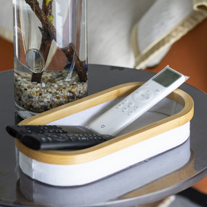 Desktop Storage <b>Box</b> Rectangle Gray Ivory Multifunctional Organizer For Desk Sundries <b>Makeup</b> And Office Use - Product Image 3