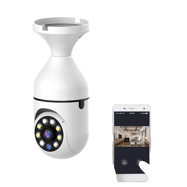 E27 Fisheye Security Camera 1080P CMOS Sensor WiFi PTZ 360 Degree Night Vision IP65 Memory Card Two-Way Audio