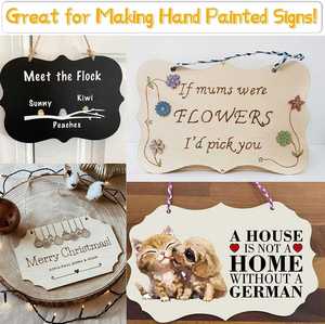 ป้ายห้อยคอสัตว์เลี้ยงรูปทรงสี่เหลี่ยมผืนผ้าทำจากไม้ DIY พร้อมช่องเขียนข้อความ ตกแต่งด้วยลายตัวเลขบ้านแบบเลเซอร์คัตติ้ง สำหรับวันเกิด - Product Image 3