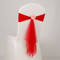 Nouvelle arrivée Hôtel Banquet Décoratif Spandex Bow Chaise Ceintures pour mariage Belle Chaise Élastique Ceintures