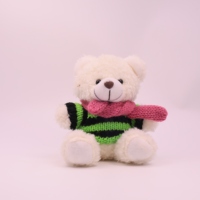 Écharpe en coton PP tricoté rembourrée pour vêtements de poupée, accessoires de jouets en peluche pour Noël, Nouvel An, tenue d'hiver, petit ours, chien, unisexe