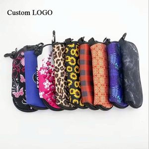 Wholesale Black Neoprene Glasses Case With Belt for Corporate Giveaways - Product Image 1