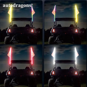 ไฟเสาอากาศแบบแอลอีดี AUTODRAGONS 10 สี พร้อมตัวเรือนอะลูมิเนียม 12V IP67 สำหรับรถออฟโรด สไปเดอร์ บักกี้ พร้อมไฟถอยหลัง - Product Image 5