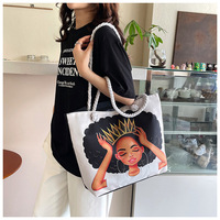 Sacs fourre-tout en toile de coton personnalisés avec impression de logo, poche unie vierge et poignée d'épaule à fermeture éclair, Extra Large Shopping