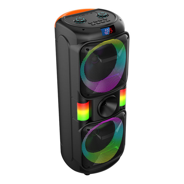 SINGLE ABS8202 Portable Party Stage RGB LED Light Super Bass Wireless Speaker with Trolley Made of Durable Plastic
