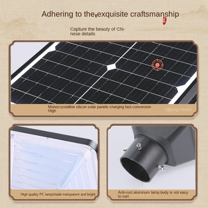 ไฟ LED อลูมิเนียมสีขาวนวล15W ใช้พลังงานจากแบตเตอรี่ IP66 IP65ไฟถนนโคมไฟสวนกลางแจ้ง - Product Image 2