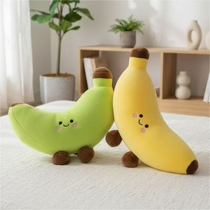 Coussin en peluche banane mignon et souriant, jouet en peluche doux en forme de fruit, coussin en peluche banane Kawaii, décoration pour la maison et la chambre, cadeau pour enfants - Product Image 2