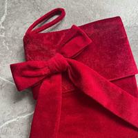 Nouvelle chaussette de Noël en velours avec nœud, à suspendre, pour la décoration de fête de famille, chaussettes de Noël personnalisées
