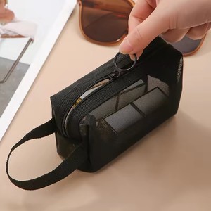 Black Layer Travel Cosmetic Bag Large Capacity Mesh Makeup Bag Makeup Storage Pouch Travel Toiletries Cosmetic Storage Bags - Product Image 3