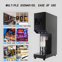 Machine de Scellage et Sertissage Semi-Automatique Intelligente à Logo Personnalisé pour Canettes, Bocaux et Bouteilles, Idéale pour Boissons Pâtissières, Bière et Salons de Thé Boba