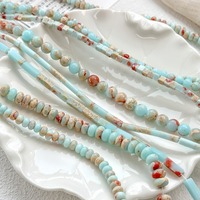 Perles en pierre Shoushan en vrac, style rétro vintage, turquoise, géométriques, rondes, tubulaires, carrées, rectangulaires, abacus, perles intercalaires en pierre