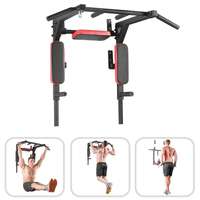 Barre de traction murale multifonctionnelle 2-en-1 en métal pour musculation, fitness, tractions et dips
