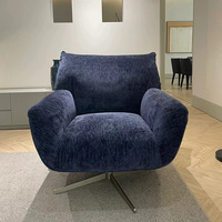Fauteuil de luxe abordable : un fauteuil individuel avec fonction pivotante à 360 degrés, un fauteuil inclinable et un mobilier de salon