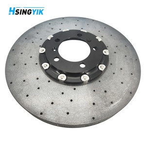 Kit de mise à niveau pour disques de frein avant et arrière ventilés et percés en céramique de carbone de 420 mm et 40 mm avec garantie d'un an - Product Image 3