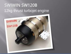 인기 판매 SWIWIN 추력 12kg 41.8lb RC 제트 엔진 터보젯 SW120B RC 제트 엔진 브러시리스 발전기 세트 109mm 550g/min 모터 - Product Image 3