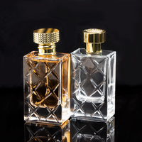 Bouteilles de parfum en verre carrées vides de luxe haut de gamme de capacité de 70ml avec pulvérisateur à pompe pour diffuseur-Factory Direct