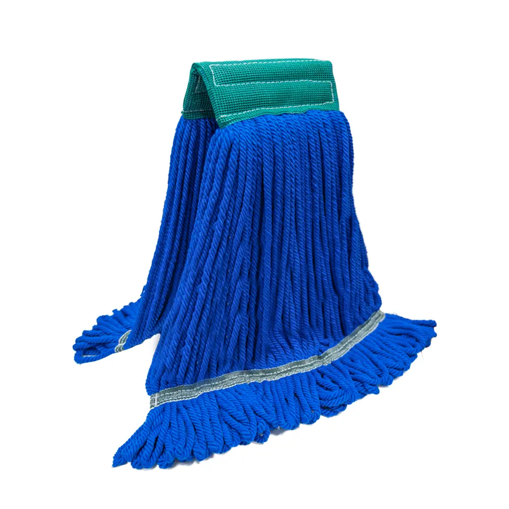 Venda quente Industrial Eco Friendly Branco Azul Lavável Seco Mop Molhado Microfibra Mops Cabeça para Madeira Telha Limpeza Laminada