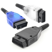Carcasa de Conector OBDII Universal de 16 Pines, Conector OBD2 de 16 Pines J1962F, Cable Hembra a Abierto para OBD2