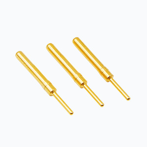 Copper <b>Pin</b> 10 Mm Head Diameter Cylindrical Head 13.7 Mm Height Gold Plated For General Use - Product Image 2