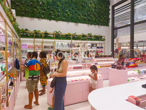 Vẻ đẹp mỹ phẩm showroom ánh sáng Cửa Hàng tường kệ thiết kế tùy chỉnh cửa hàng bán lẻ trang điểm bằng gỗ Rack hiển thị cho cửa hàng - Product Image 3