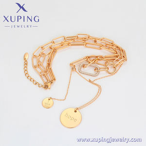 A00902266 XUPING collana gioielli a doppia catena 18K rame placcato gioielli regalo donna collana per <span class=keywords><strong>amante</strong></span> - Product Image 3