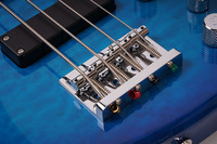 Guitare électrique MOLLO MJ-94BL, corps en bois de frêne avec placage en grain de tigre, finition bleu dégradé brillant, manche en érable canadien, humbucker H-H