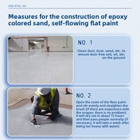 Peinture de sol autolissante époxy colorée pour intérieur/extérieur, résistante à l'usure, antidérapante, revêtement de sol en ciment, peinture naturelle pure