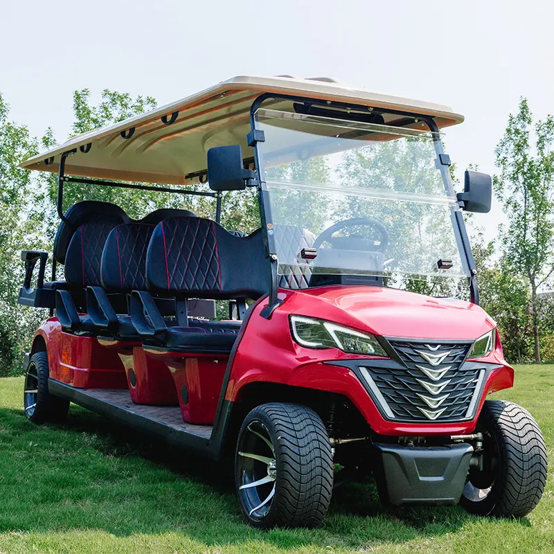 Confiável China Fornecedor Recém Produzir Golf Buggy Elétrico 6 + 2 Assentos Elétrico Carrinho De Golfe FORGE-G6 + 2