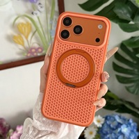 Coque respirante en TPU et PC avec anneau magnétique rotatif à 360° anti-chute pour iPhone 18 17 16 Pro Max