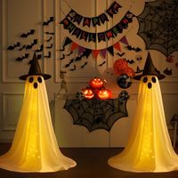 Halloween-Geisterdekorationen 120cm Beleuchtete Geister mit Fernbedienung 8 Beleuchtungsmodi 6-Stunden-Timer für Halloween-Dekoration im Freien