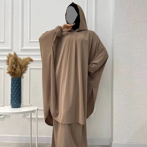 Set da Preghiera Nida a 2 Pezzi con Cappuccio e Gonna, Abbigliamento Islamico Modesto Turco Saudita per Eid Ramadan, Jilbab all'Ingrosso Dubai - Product Image 3