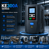 Convertisseur de fréquence AC industriel KE300A monophasé/triphasé 220V-380V avec écran LCD pour pompes, ventilateurs, convoyeurs et automatisation d'usine