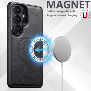 Funda Protectora para Teléfono con Carga Inalámbrica Magnética de Cuero Sintético con Acabado Esmerilado SUTENI para <span class=keywords><strong>Samsung</strong></span> <span class=keywords><strong>Galaxy</strong></span> S26 Ultra S25 S24 S23 S22 - Product Image 2
