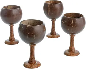 Unique Coconut | Hawaiian Luau Party Decorations for Adults | Coconut Shell Wine Glass Cup