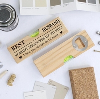 Sekrup & pembuka Logo merek kustom hadiah bisnis pembuka botol tingkat kayu bambu kustomisasi cepat gaya Modern
