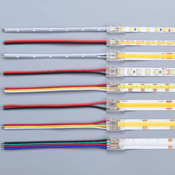 Direct Installation SMD LED Strip Connector 4mm 5mm 8mm 10mm White Dual Color RGB RGBW RGBWW COB Strip Connector Solderless