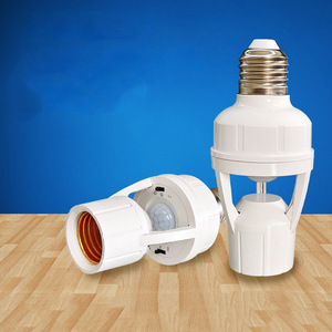 Adaptateur de douille d'ampoule <span class=keywords><strong>E27</strong></span> intelligent AC85V-265V avec capteur de mouvement infrarouge PIR pour détecteur de présence humaine, supports et bases de lampe - Product Image 1