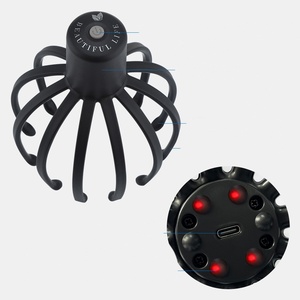 Masseur de tête électrique en forme de pieuvre, 3 modes de vibration, relaxation du cuir chevelu et appareil de drainage des méridiens - Product Image 4