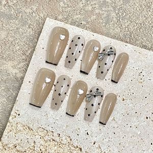 <span class=keywords><strong>Uñas</strong></span> Postizas de Alta Calidad Estilo Hepburn con Diseño de Mariposa, Diamantes y <span class=keywords><strong>Lunares</strong></span>, Adhesivas, para Maquillaje y Belleza - Product Image 3