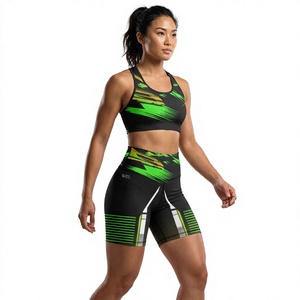 Women's High Waist Sublimated Print Sport <b>Shorts</b> Quick Dry Spandex Polyester Knitted Fitness Workout Seamless <b>Yoga</b> <b>Shorts</b> - Product Image 1