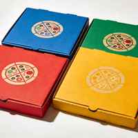 Boîte à pizza fine blanche automatique avec logo personnalisé, revêtement en argile, 9, 10, 12, 15, 16 pouces, pour livraison à emporter, la plus vendue