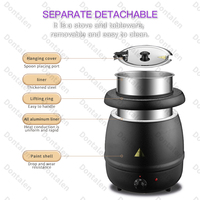 Marmite électrique commerciale en acier inoxydable efficace, chauffe-soupe, capacité de 10 L/13 L, haute qualité, utilisation portable en intérieur/extérieur, restauration