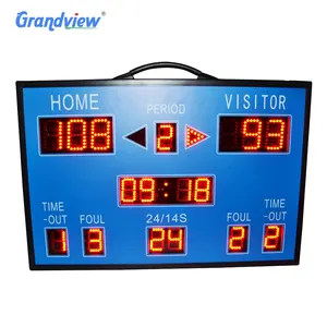 Tabellone segnapunti digitale elettronico senza fili a distanza tabellone segnapunti digitale di pallacanestro di pallavolo di calcio