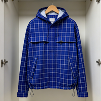 Blouson Bomber Personnalisé Imperméable à Capuche Entièrement Imprimé à Carreaux avec Fermeture Éclair en Nylon Coupe-Vent pour Homme – Conception Fabricant de Vêtements