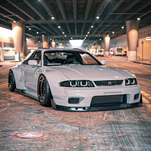 Accesorios JDM para Nissan GTR/GTS R33: Alerones Traseros, Faldones Laterales, Tapas de Parachoques, Labio de Parachoques con Recorte para Luz de Freno, Skyline R33 GT-R - Product Image 1