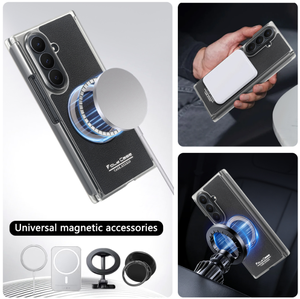 Funda Plegable con Soporte Giratorio Magnético y Ranuras para Tarjetas, de Cuero, para <span class=keywords><strong>Samsung</strong></span> Z Fold 7 - Product Image 2