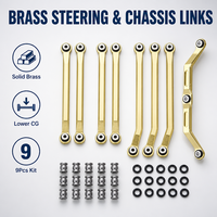 Kit de biellettes de direction et de liaison de châssis en laiton pour Crawler RC 1/18, pièces de mise à niveau CNC à haute clairance