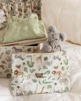 Broderie florale Mini valise boîte-cadeau tissu bébé mémoire vêtements emballage boîte enfant jouet souvenir stockage fermeture éclair sac pochette