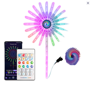 Bluetooth APP Controlled RGBIC Firework Light Smart Digital Rotating LED Firework <b>String</b> Light For Christmas Holiday Party - Product Image 6